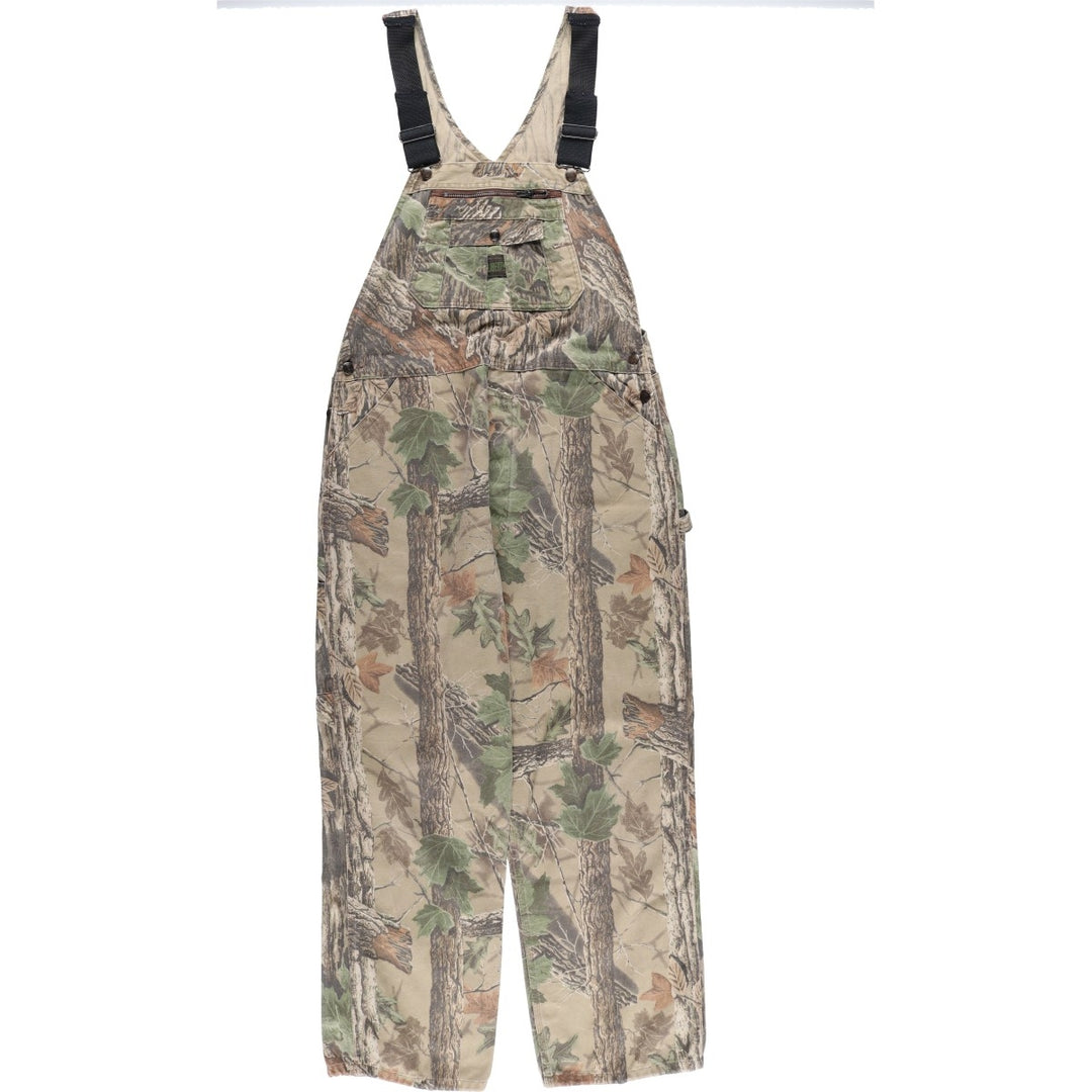 90'S Vintage LIBERTY Realtree Camo Overalls, Men's Size W39 cotton Khaki type Vintage Second Hand