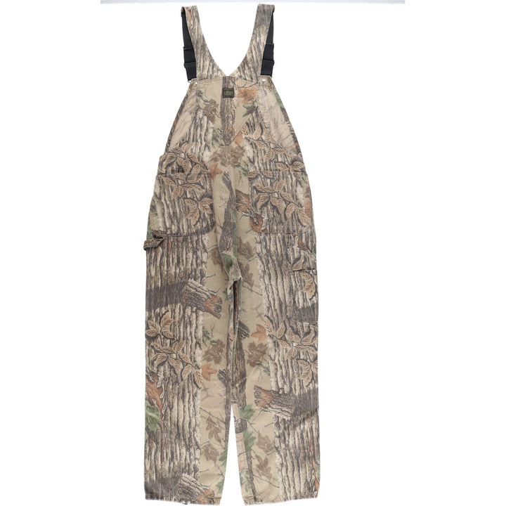 90'S Vintage LIBERTY Realtree Camo Overalls, Men's Size W39 cotton Khaki type Vintage Second Hand