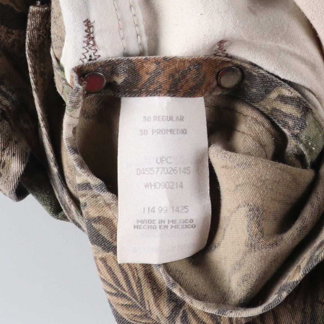 90'S Vintage LIBERTY Realtree Camo Overalls, Men's Size W39 cotton Khaki type Vintage Second Hand