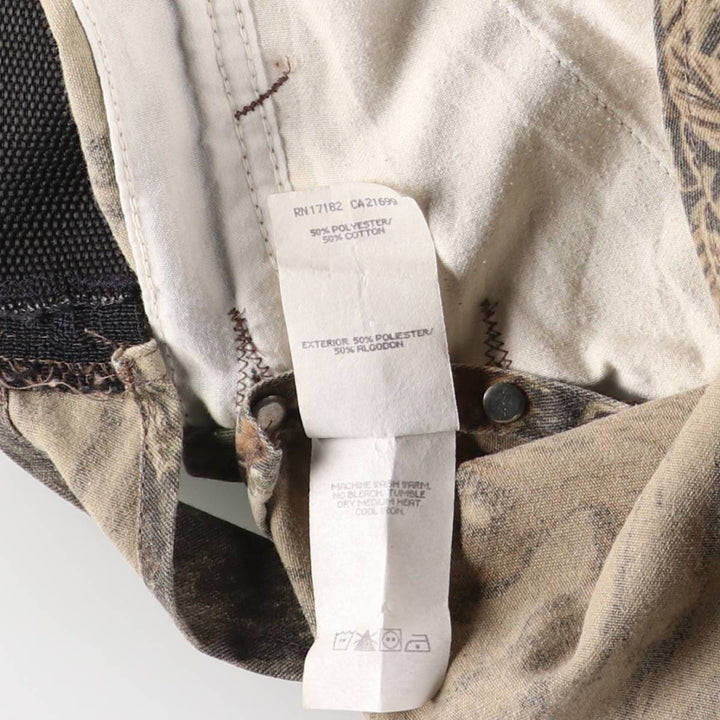 90'S Vintage LIBERTY Realtree Camo Overalls, Men's Size W39 cotton Khaki type Vintage Second Hand