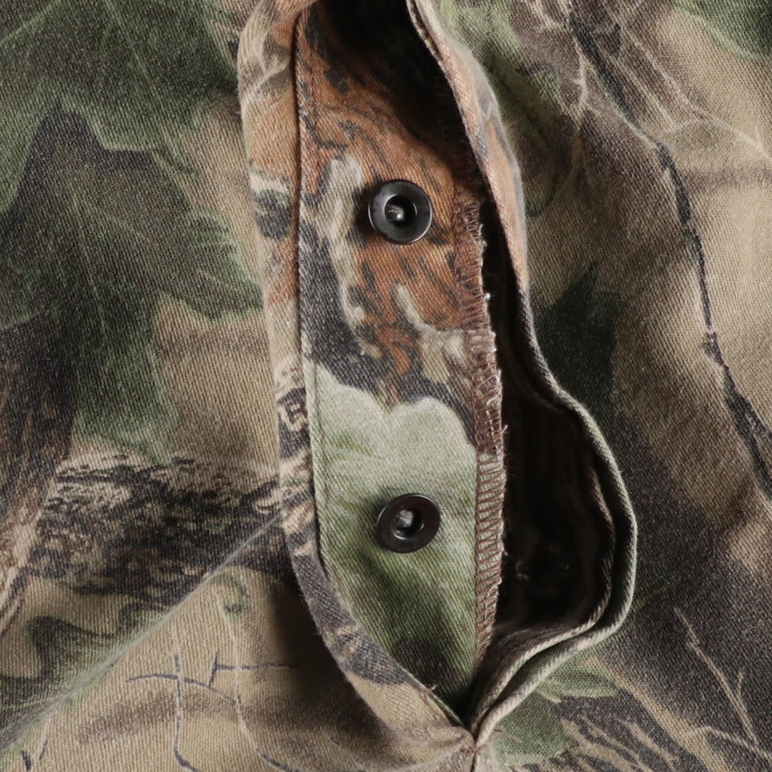 90'S Vintage LIBERTY Realtree Camo Overalls, Men's Size W39 cotton Khaki type Vintage Second Hand