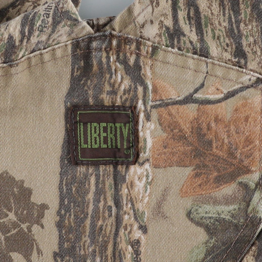 90'S Vintage LIBERTY Realtree Camo Overalls, Men's Size W39 cotton Khaki type Vintage Second Hand