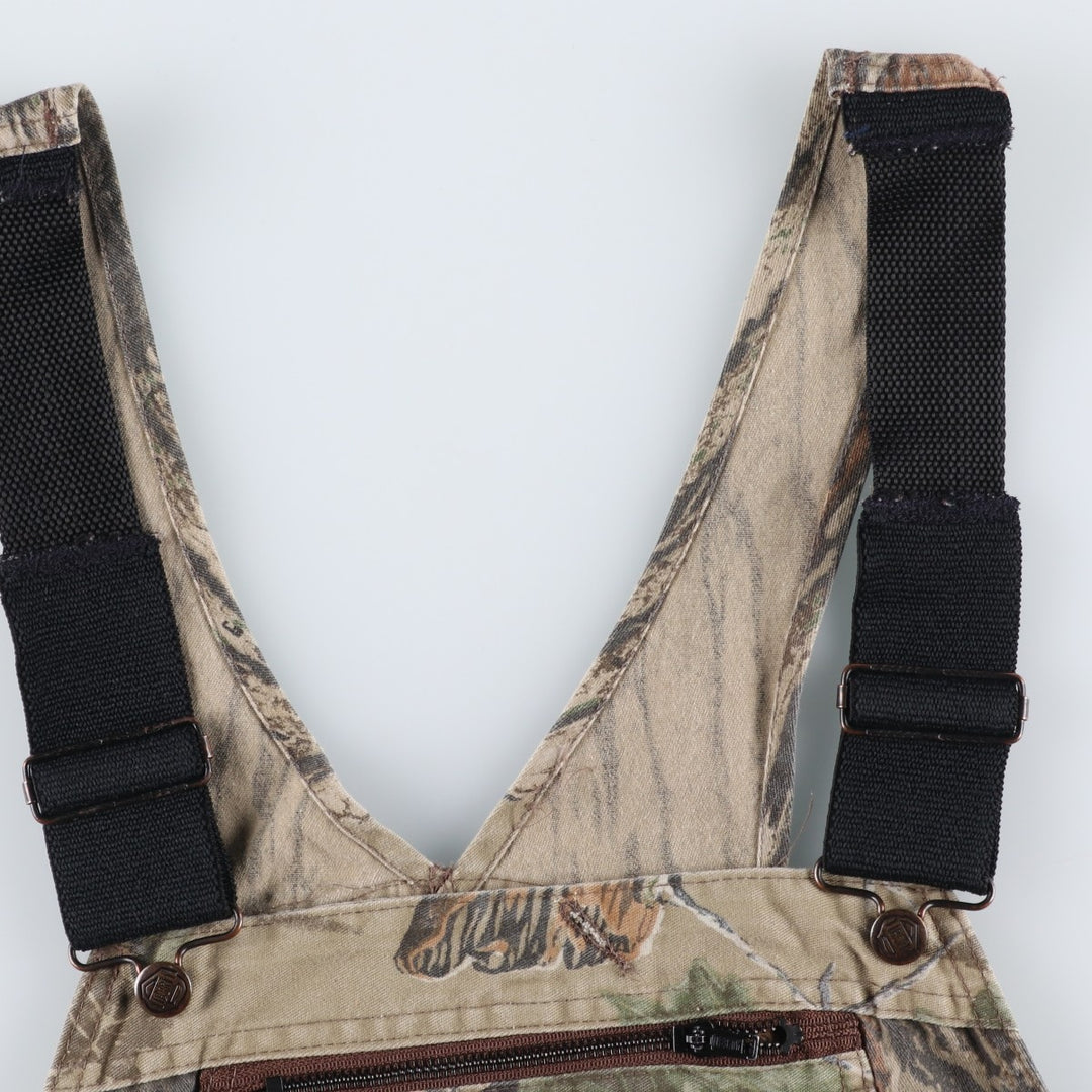 90'S Vintage LIBERTY Realtree Camo Overalls, Men's Size W39 cotton Khaki type Vintage Second Hand