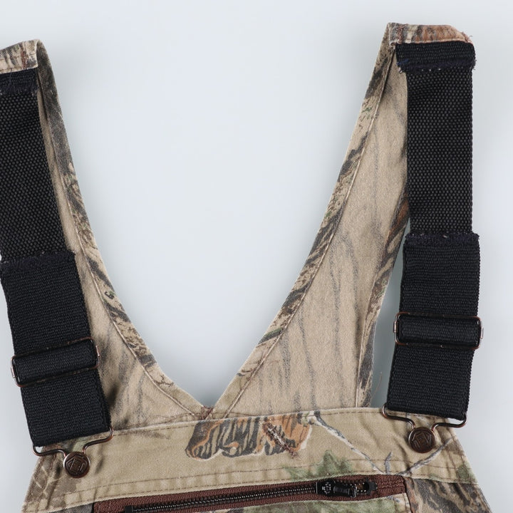 90'S Vintage LIBERTY Realtree Camo Overalls, Men's Size W39 cotton Khaki type Vintage Second Hand