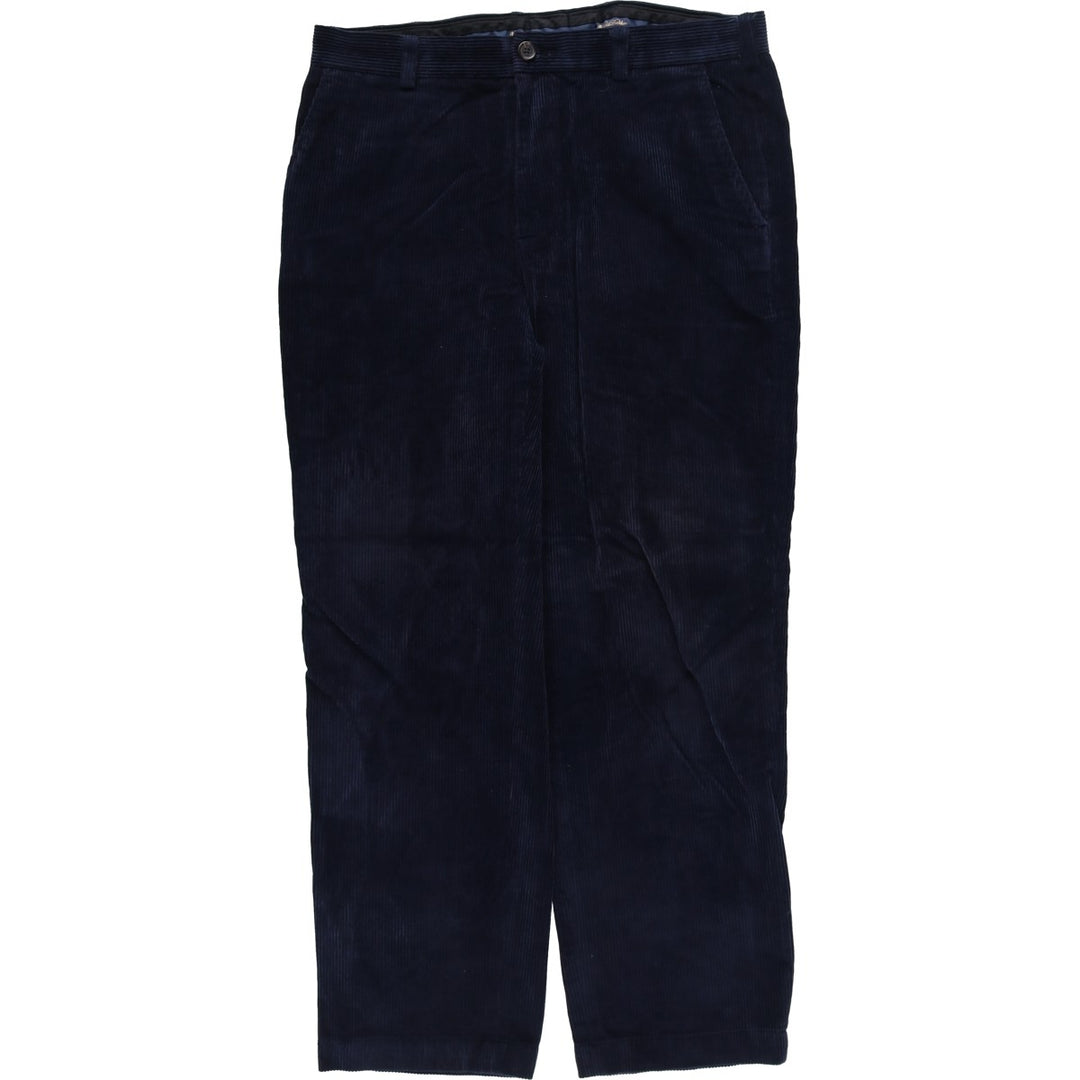 2000'S Brooks Brothers Clark Corduroy Pants, Men's, Size W36 cotton navy blue type Vintage Second Hand
