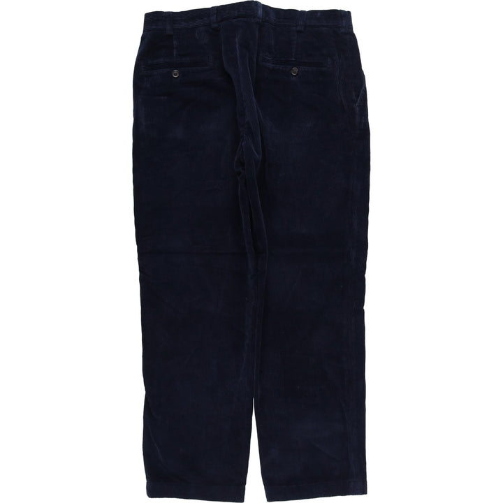2000'S Brooks Brothers Clark Corduroy Pants, Men's, Size W36 cotton navy blue type Vintage Second Hand