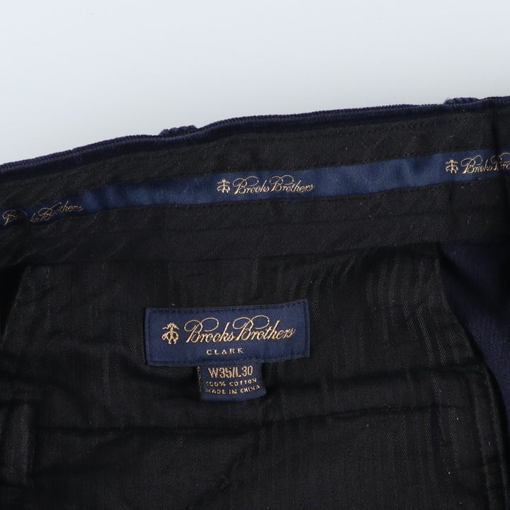 2000'S Brooks Brothers Clark Corduroy Pants, Men's, Size W36 cotton navy blue type Vintage Second Hand