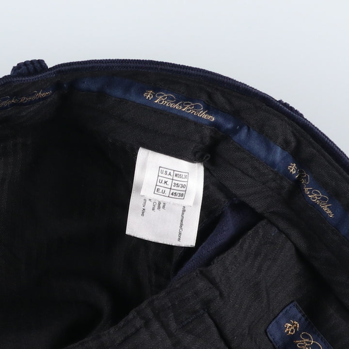 2000'S Brooks Brothers Clark Corduroy Pants, Men's, Size W36 cotton navy blue type Vintage Second Hand