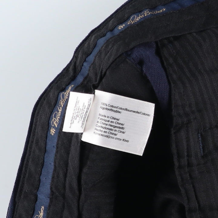 2000'S Brooks Brothers Clark Corduroy Pants, Men's, Size W36 cotton navy blue type Vintage Second Hand