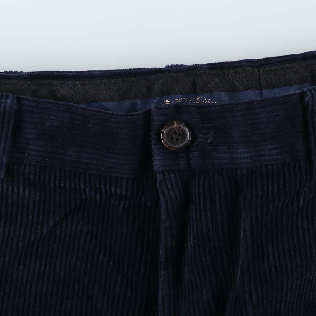 2000'S Brooks Brothers Clark Corduroy Pants, Men's, Size W36 cotton navy blue type Vintage Second Hand