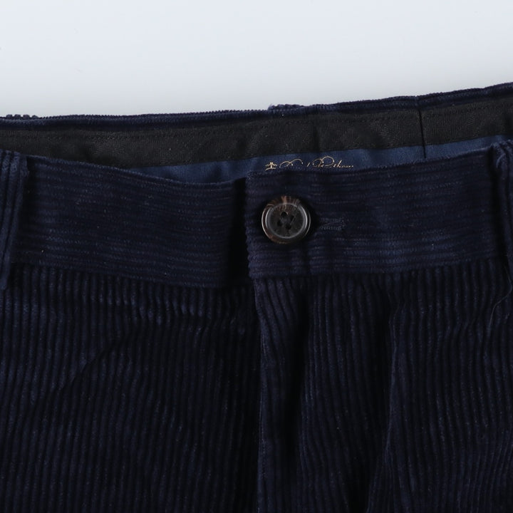 2000'S Brooks Brothers Clark Corduroy Pants, Men's, Size W36 cotton navy blue type Vintage Second Hand