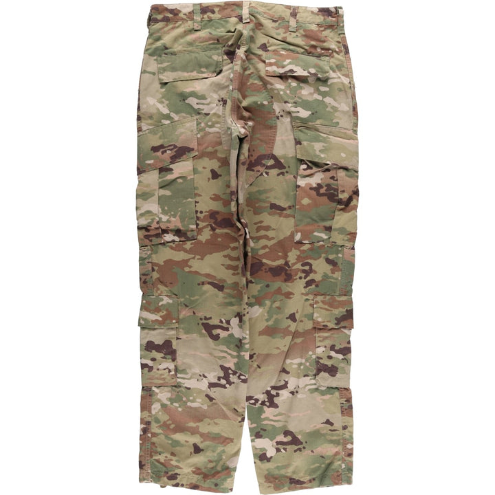 Authentic US military camouflage pattern Multicam camo ripstop military cargo and combat pants, made in the USA, men's size W35 equivalent cotton Khaki type Vintage Second Hand