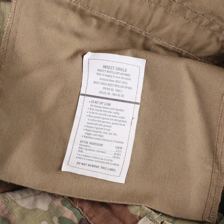 Authentic US military camouflage pattern Multicam camo ripstop military cargo and combat pants, made in the USA, men's size W35 equivalent cotton Khaki type Vintage Second Hand