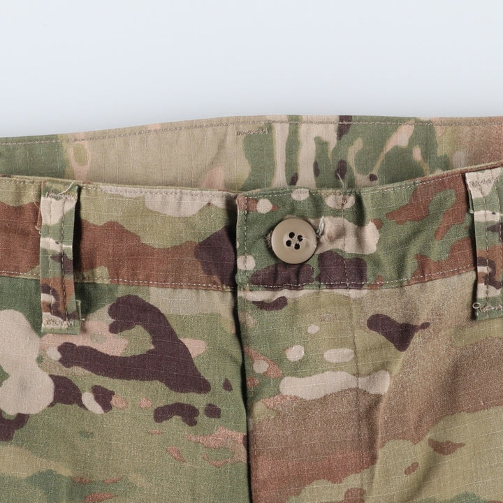 Authentic US military camouflage pattern Multicam camo ripstop military cargo and combat pants, made in the USA, men's size W35 equivalent cotton Khaki type Vintage Second Hand