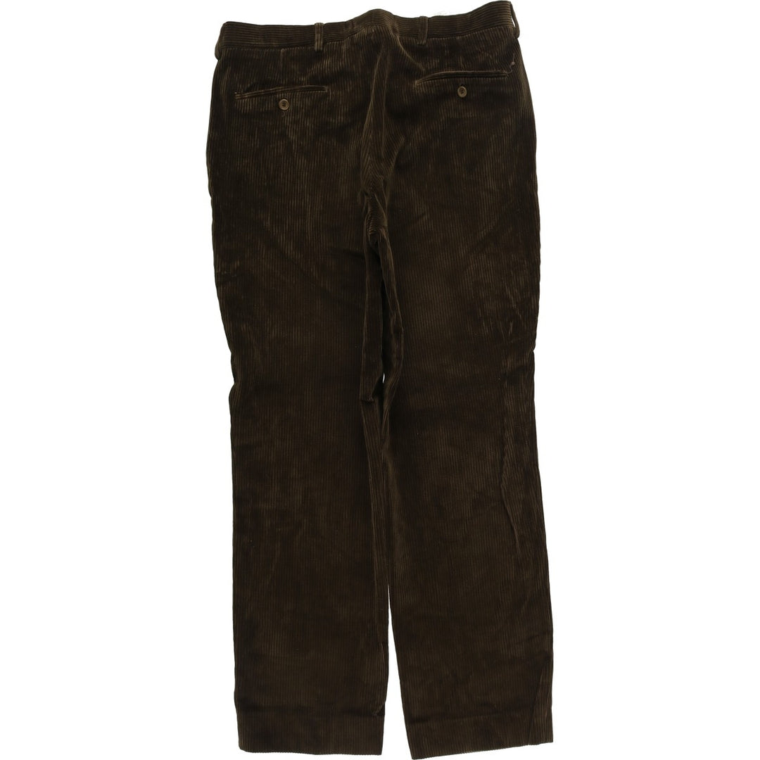 Vintage EMIDIO TUCCI men's one-pleat corduroy pants from the 1980'S to 1990s, size W36. cotton brown type Vintage Second Hand
