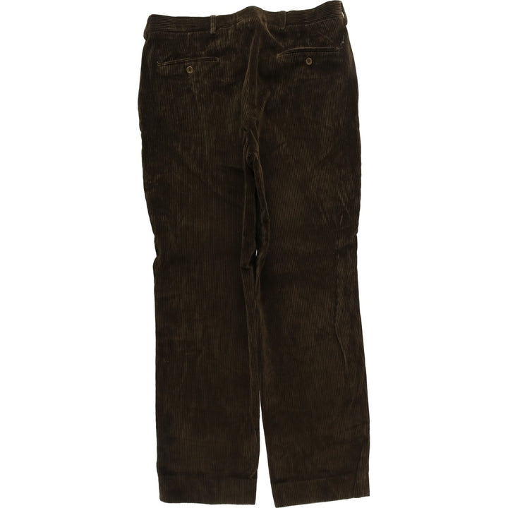 Vintage EMIDIO TUCCI men's one-pleat corduroy pants from the 1980'S to 1990s, size W36. cotton brown type Vintage Second Hand
