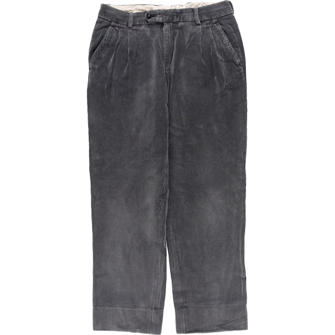 JCTWIDO Two-pleat Wide Rib Corduroy Pants, Men's, Size W34 cotton gray type Vintage Second Hand