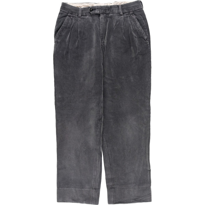 JCTWIDO Two-pleat Wide Rib Corduroy Pants, Men's, Size W34 cotton gray type Vintage Second Hand