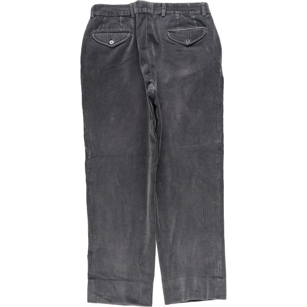 JCTWIDO Two-pleat Wide Rib Corduroy Pants, Men's, Size W34 cotton gray type Vintage Second Hand