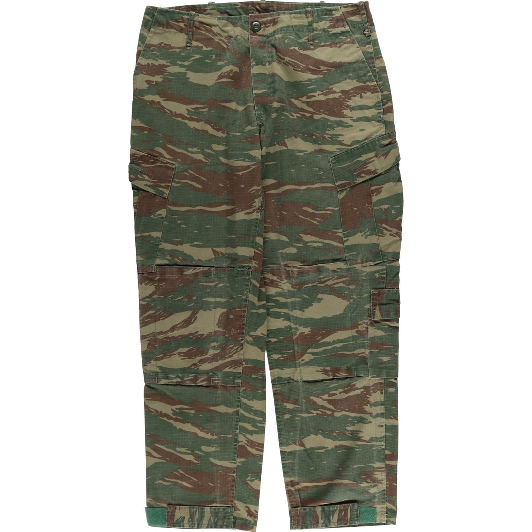 Camouflage Ripstop Military Cargo Pants, Combat Pants, Size M (46), Men's Size W36 unclear Khaki type Vintage Second Hand