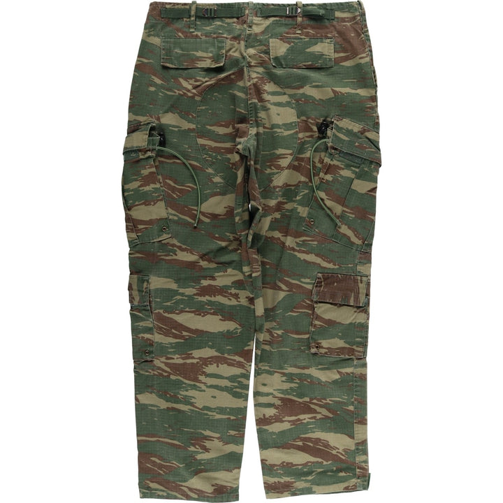 Camouflage Ripstop Military Cargo Pants, Combat Pants, Size M (46), Men's Size W36 unclear Khaki type Vintage Second Hand