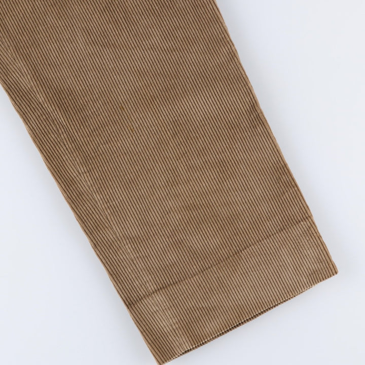 1990'S Brooks Brothers ESTABLISHED 1818 Two-pleat Corduroy Pants, Made in USA, Men's, Size W33, Vintage unclear brown type Vintage Second Hand