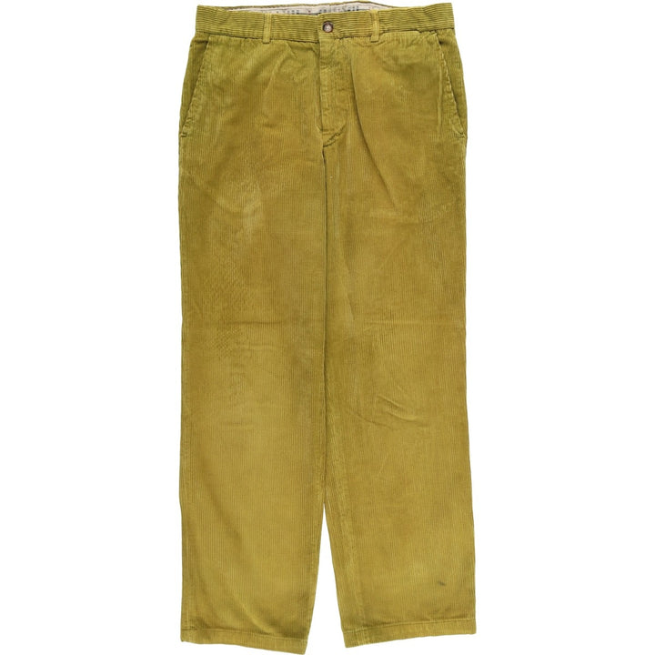 Burberry's London corduroy pants, made in Italy, men's size W34 cotton green type yellow green Vintage Second Hand