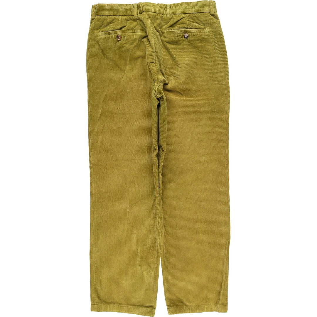 Burberry's London corduroy pants, made in Italy, men's size W34 cotton green type yellow green Vintage Second Hand