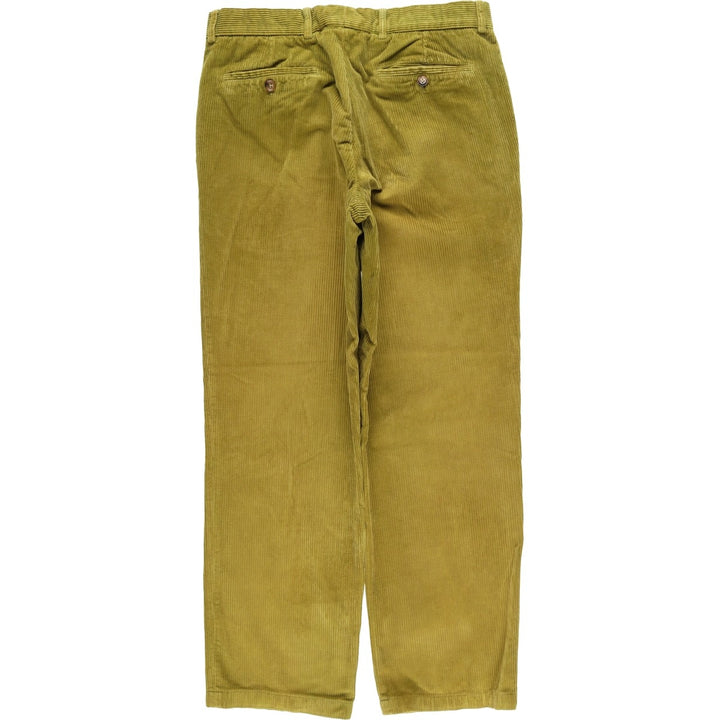 Burberry's London corduroy pants, made in Italy, men's size W34 cotton green type yellow green Vintage Second Hand