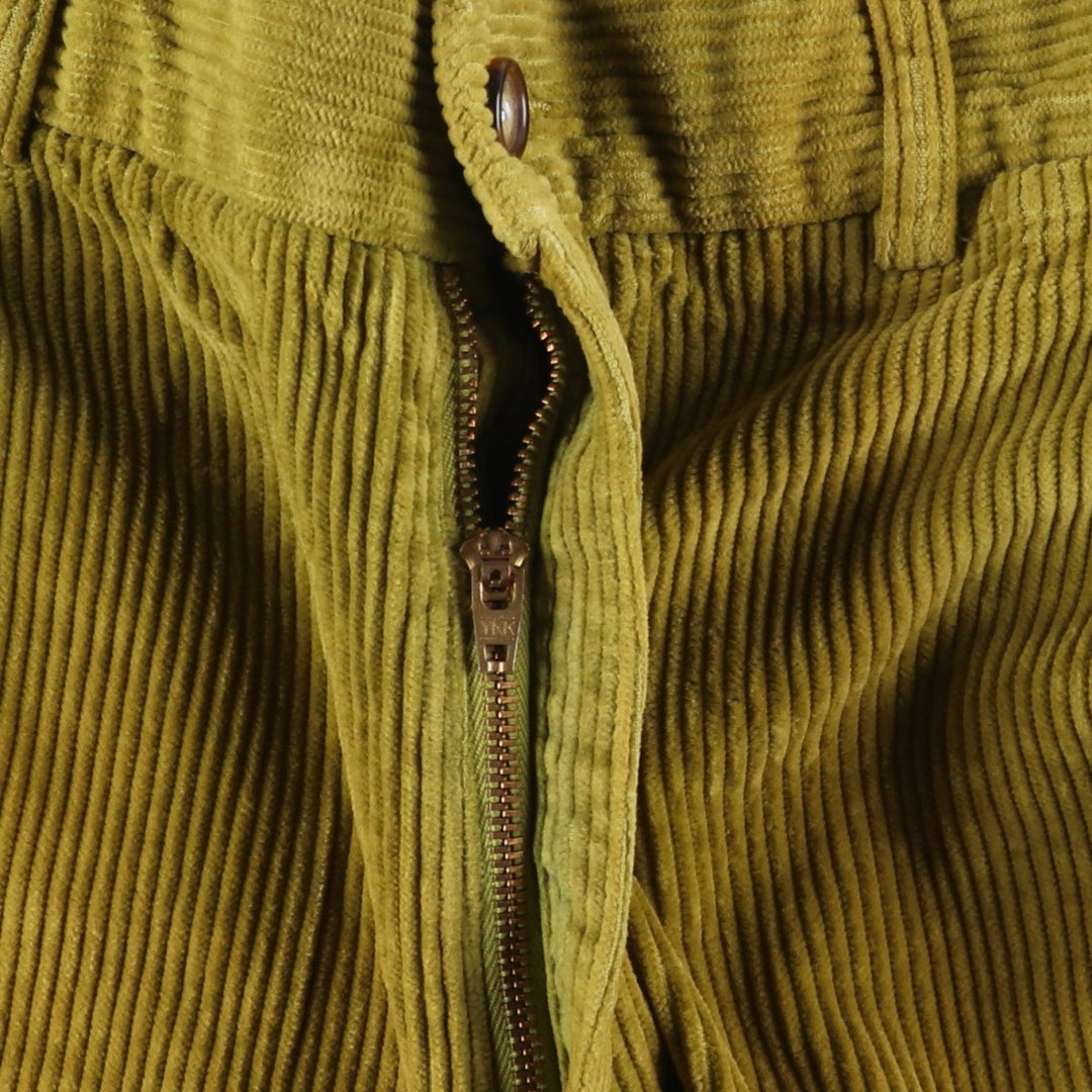 Burberry's London corduroy pants, made in Italy, men's size W34 cotton green type yellow green Vintage Second Hand