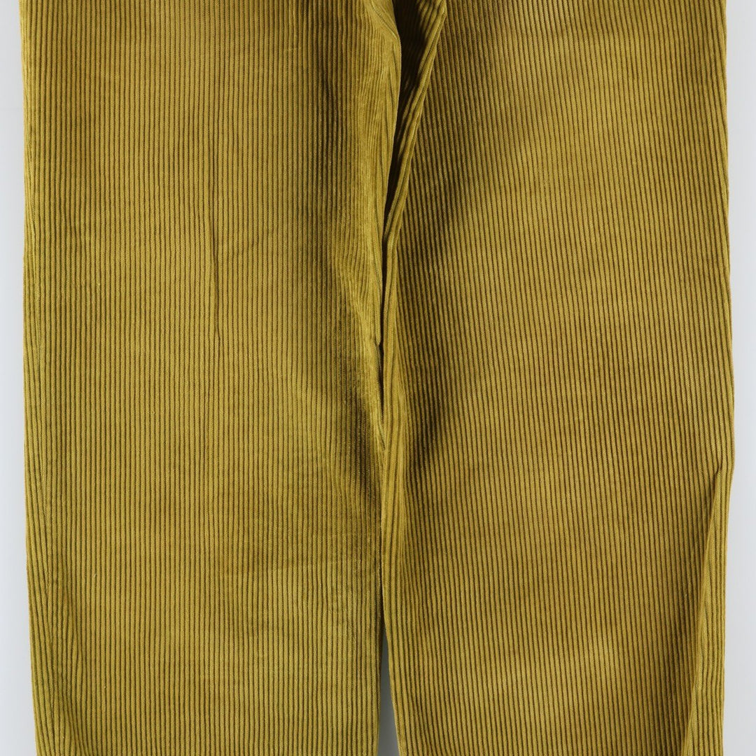 Burberry's London corduroy pants, made in Italy, men's size W34 cotton green type yellow green Vintage Second Hand