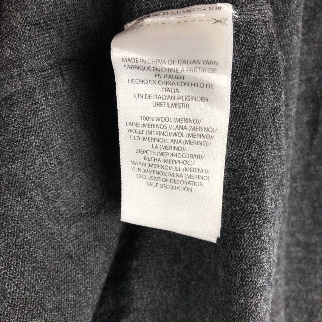 Ralph Lauren POLO RALPH LAUREN V-neck merino wool knit sweater, men's size L Merino wool gray type Vintage Second Hand