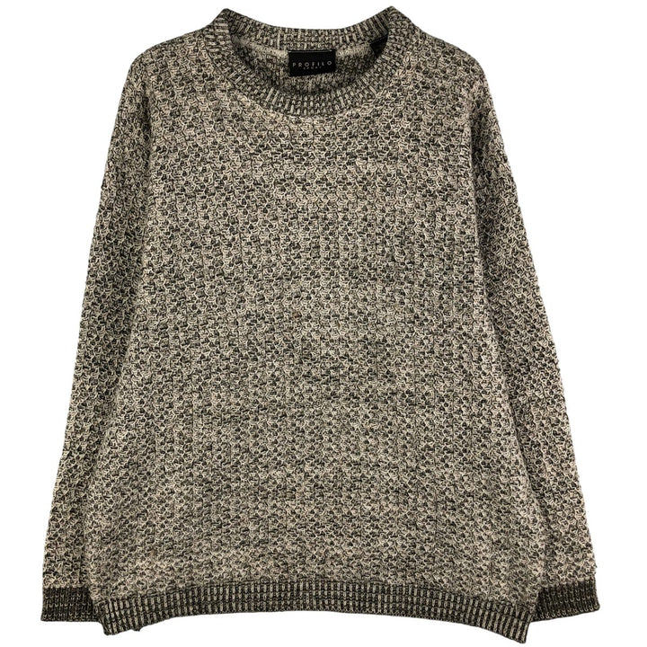 PROFILO SPORT Acrylic Knit Sweater, Men's XL acrylic Beige type Vintage Second Hand