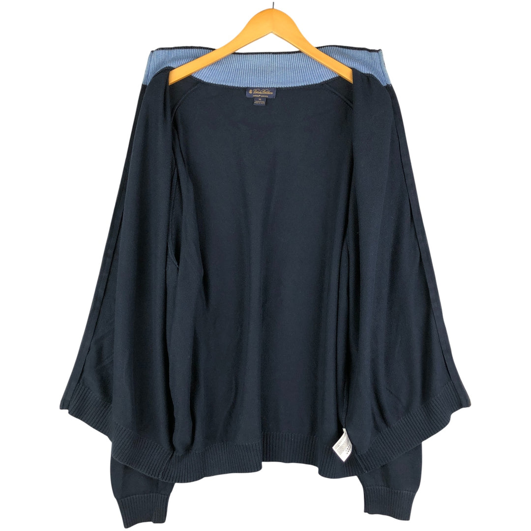 Brooks Brothers Driver's Knit Sweater, Men's XL Supima Cotton navy blue type Vintage Second Hand