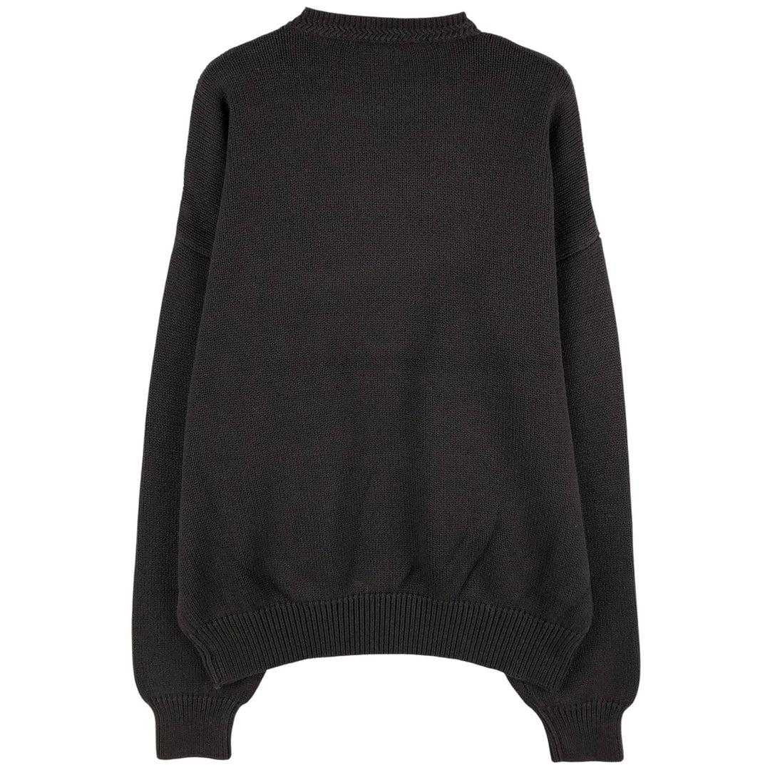 Vintage 90'S Nautica cotton knit sweater, men's size XL cotton black type Vintage Second Hand