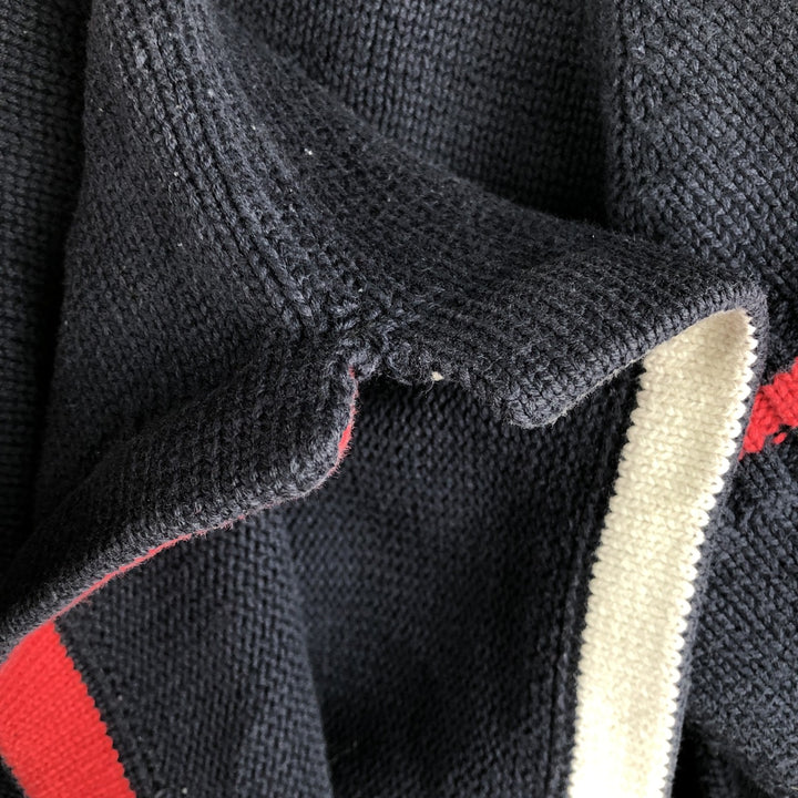 Tommy Hilfiger Cotton Knit Sweater, Men's Size L cotton navy blue type Vintage Second Hand
