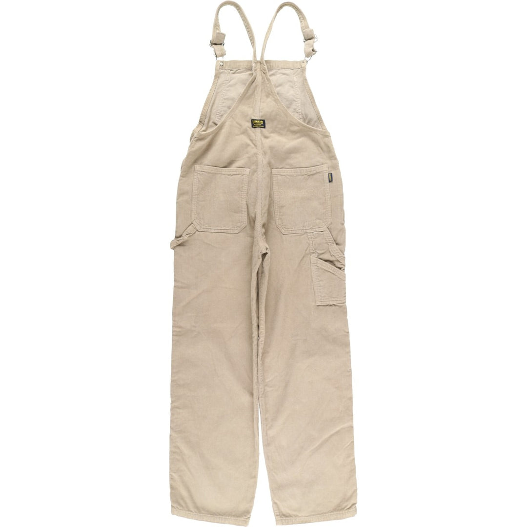 LIBERTO Corduroy Overalls, Women's XL (W31) cotton Beige type Vintage Second Hand