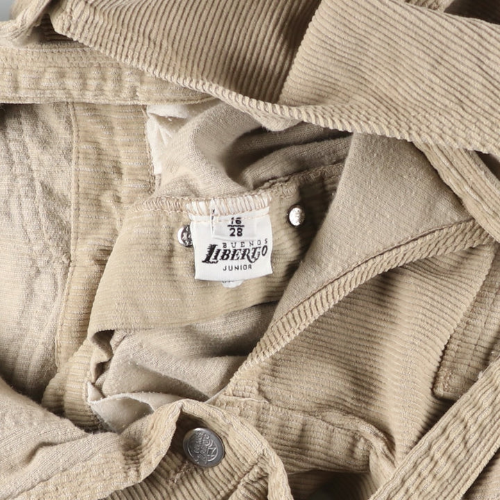 LIBERTO Corduroy Overalls, Women's XL (W31) cotton Beige type Vintage Second Hand