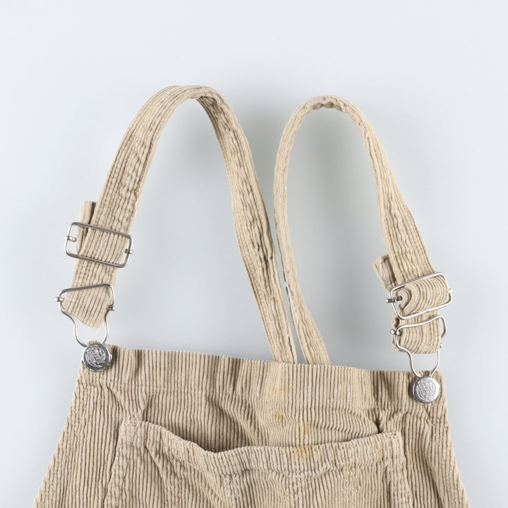 LIBERTO Corduroy Overalls, Women's XL (W31) cotton Beige type Vintage Second Hand