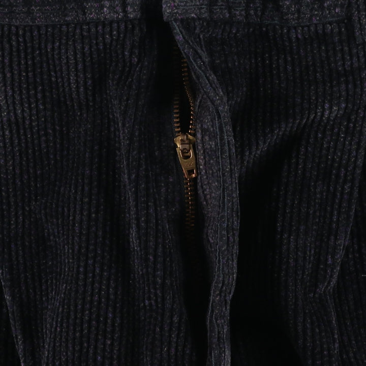 LANDS' END Two-pleat Corduroy Pants, Made in USA, Women's XXL (W34) cotton black type Vintage Second Hand