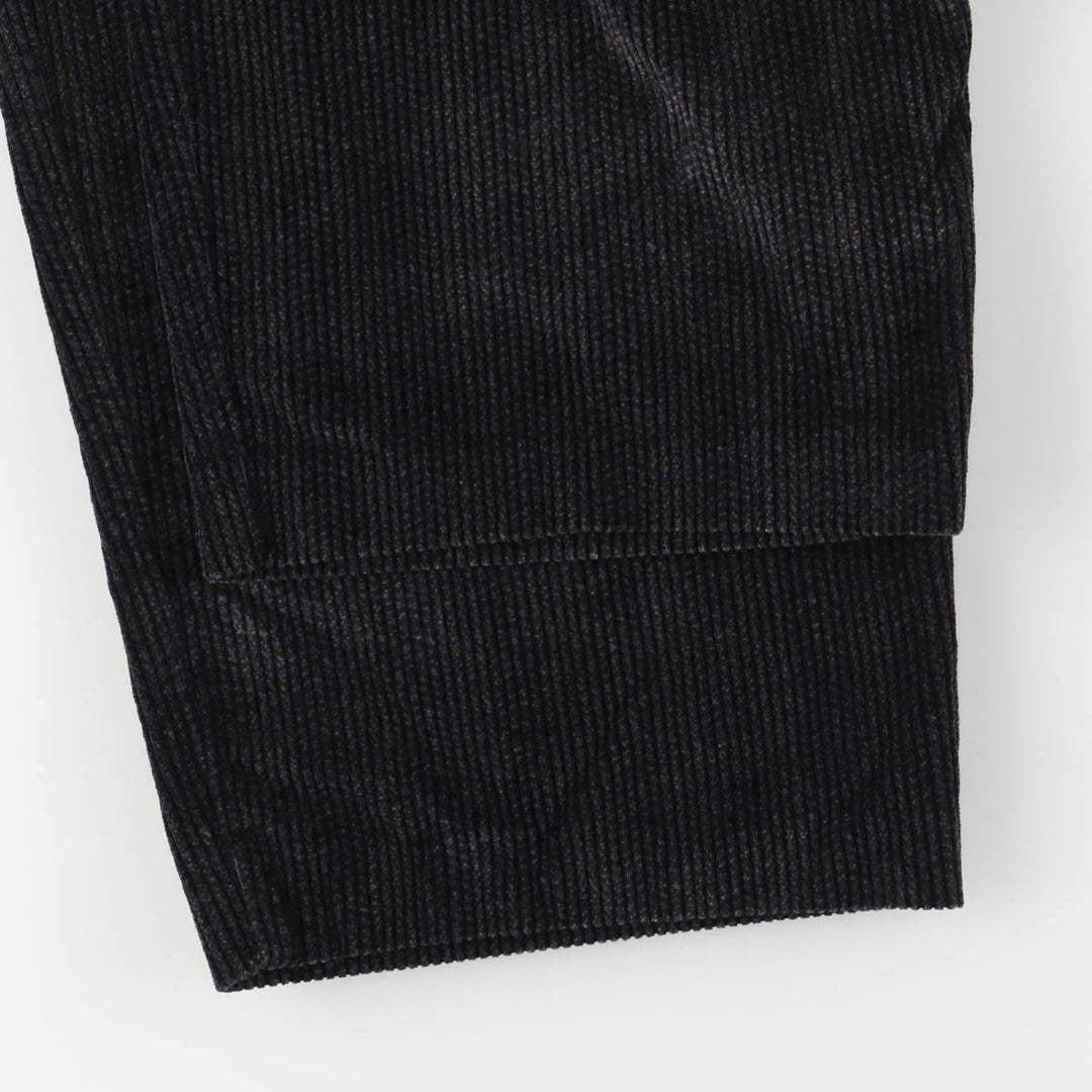 LANDS' END Two-pleat Corduroy Pants, Made in USA, Women's XXL (W34) cotton black type Vintage Second Hand