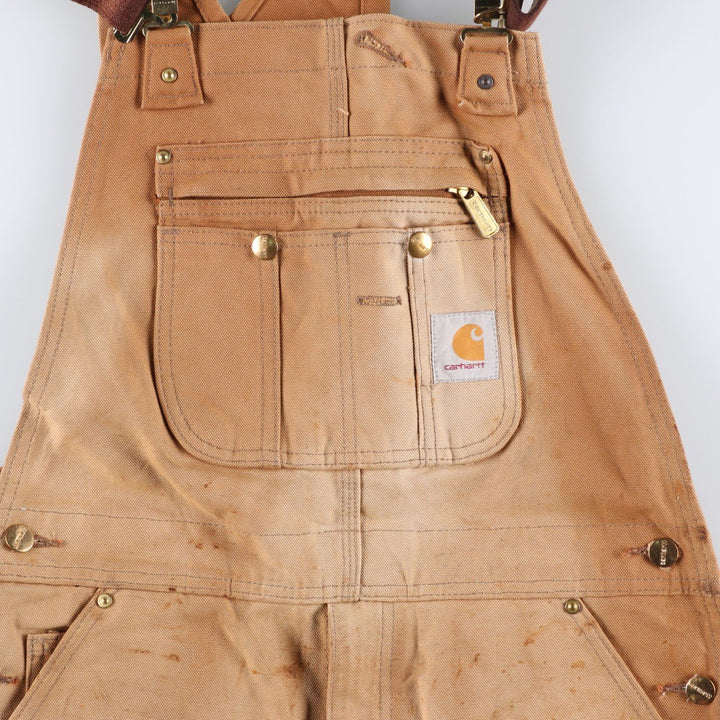 Carhartt Double Knee Duck Overalls for Men (W30 equivalent) cotton brown type Vintage Second Hand