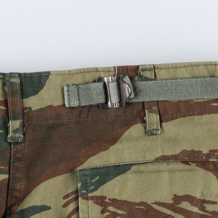 Greek Army Lizard Camo Military Cargo Pants, Men's Size W33 unclear Khaki type sage green Vintage Second Hand