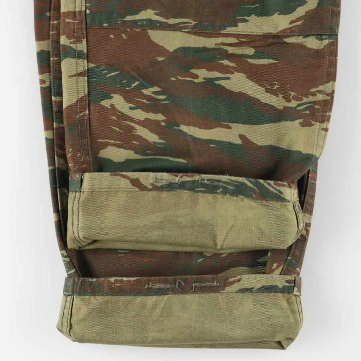 Greek Army Lizard Camo Military Cargo Pants, Men's Size W33 unclear Khaki type sage green Vintage Second Hand