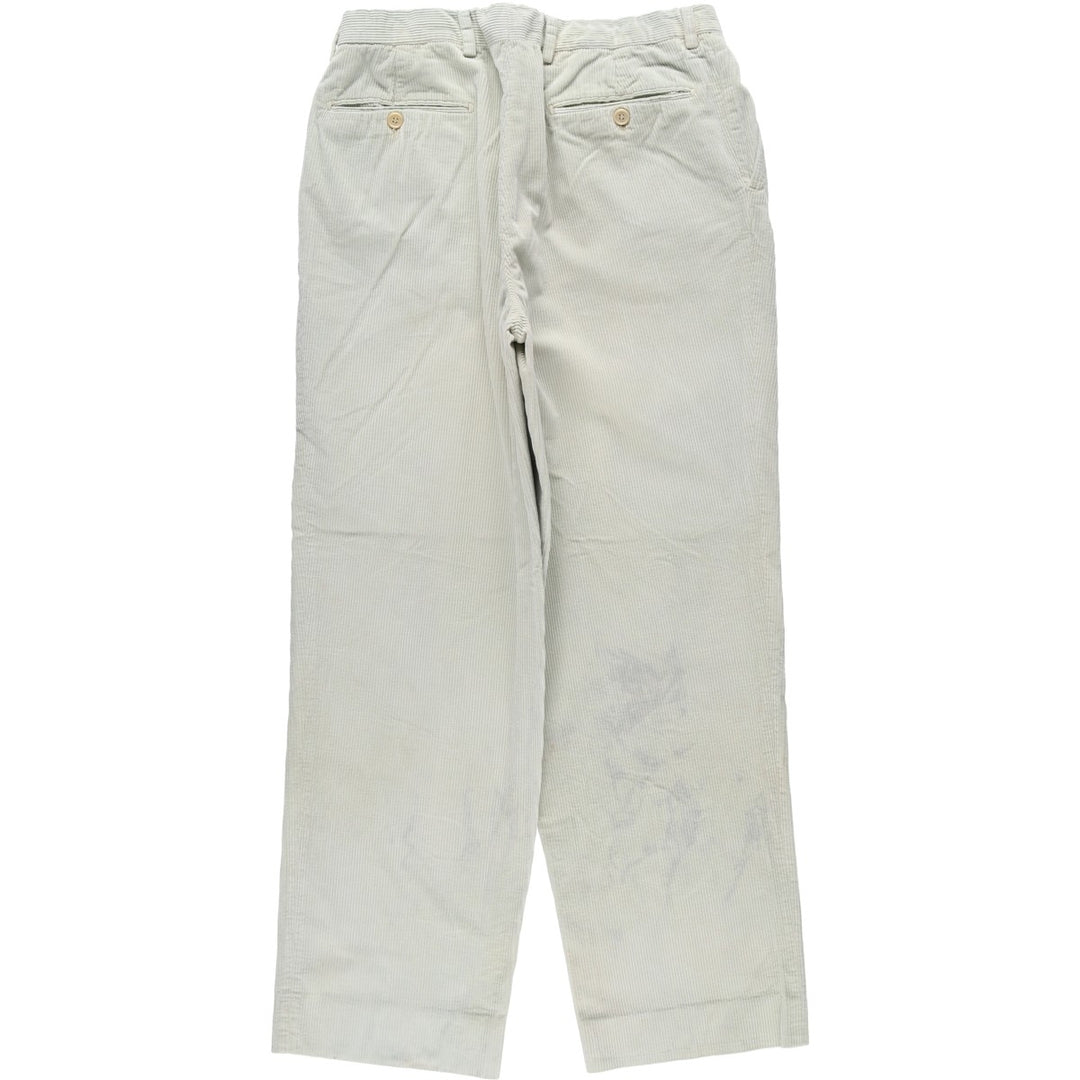 Vintage Santorelli two-pleat corduroy pants, made in Italy, men's size W33. cotton Khaki type beige Vintage Second Hand