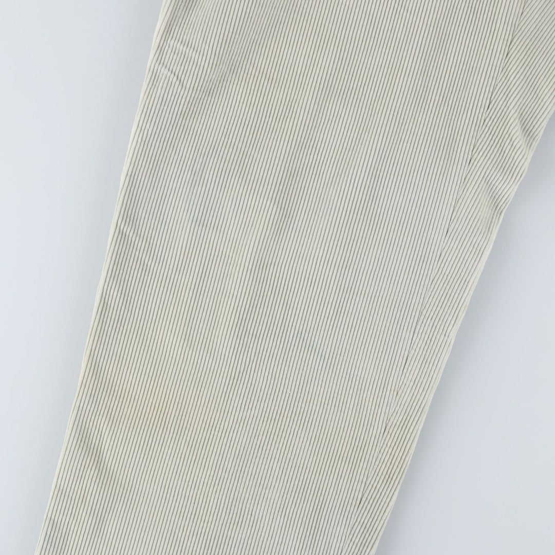 Vintage Santorelli two-pleat corduroy pants, made in Italy, men's size W33. cotton Khaki type beige Vintage Second Hand