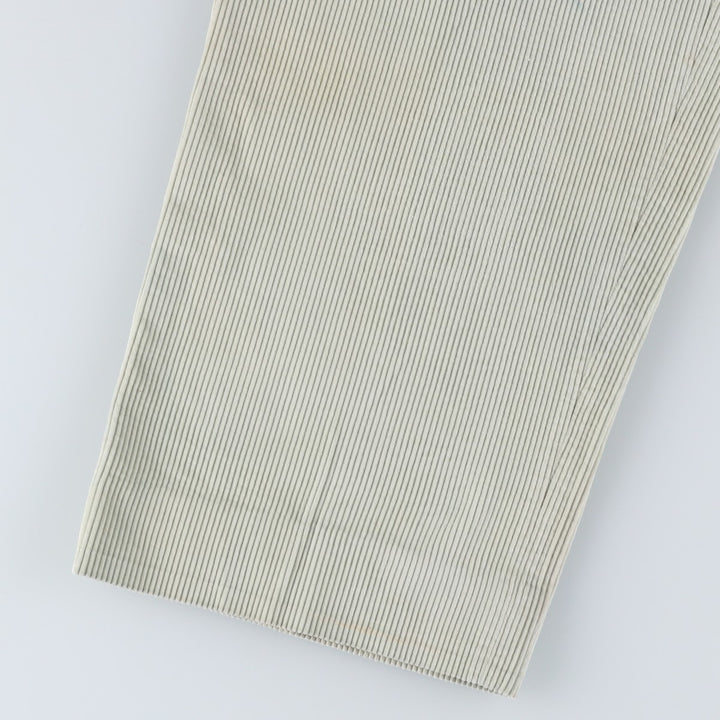 Vintage Santorelli two-pleat corduroy pants, made in Italy, men's size W33. cotton Khaki type beige Vintage Second Hand