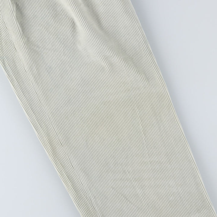 Vintage Santorelli two-pleat corduroy pants, made in Italy, men's size W33. cotton Khaki type beige Vintage Second Hand