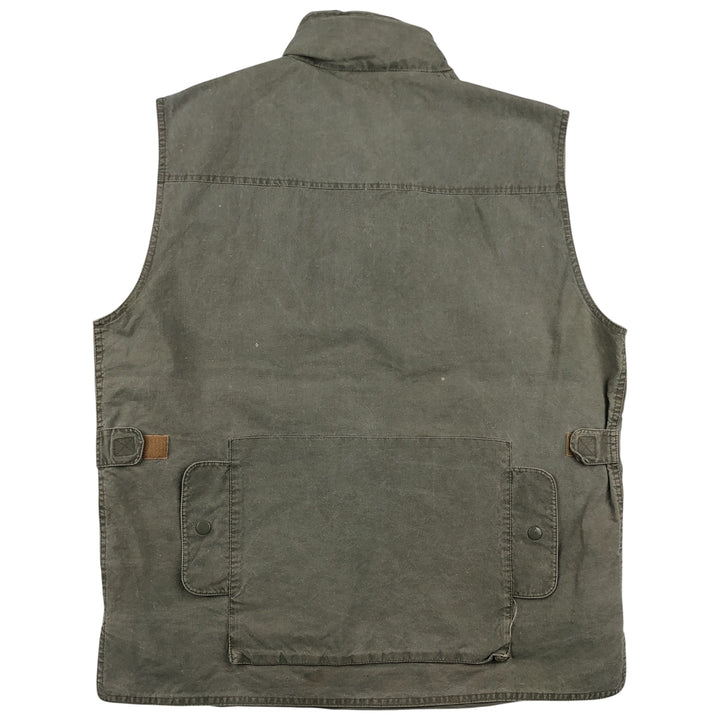 80'S Banana Republic Safari Vest Men's Size L Vintage cotton Khaki type sage green Vintage Second Hand
