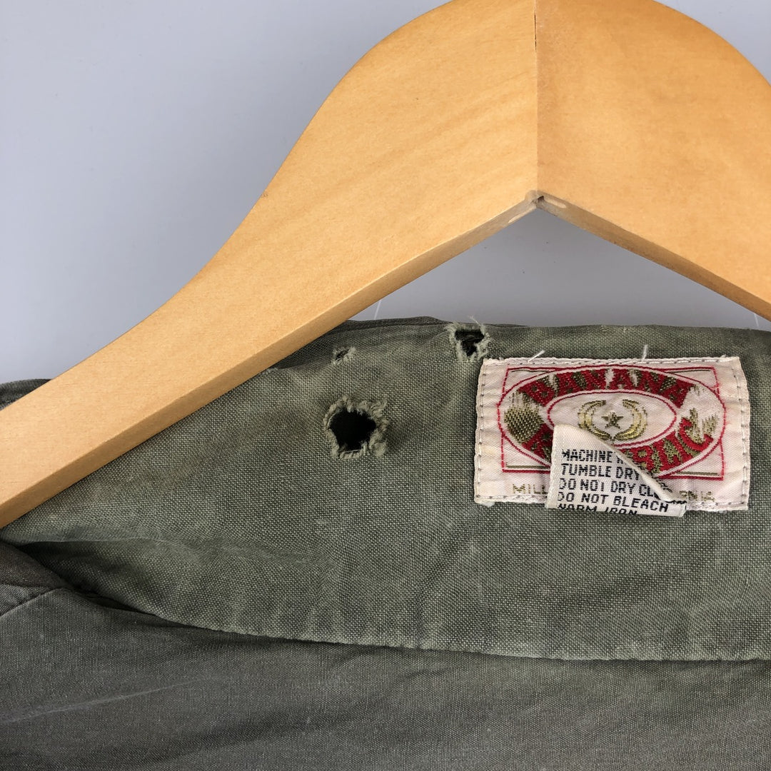 80'S Banana Republic Safari Vest Men's Size L Vintage cotton Khaki type sage green Vintage Second Hand